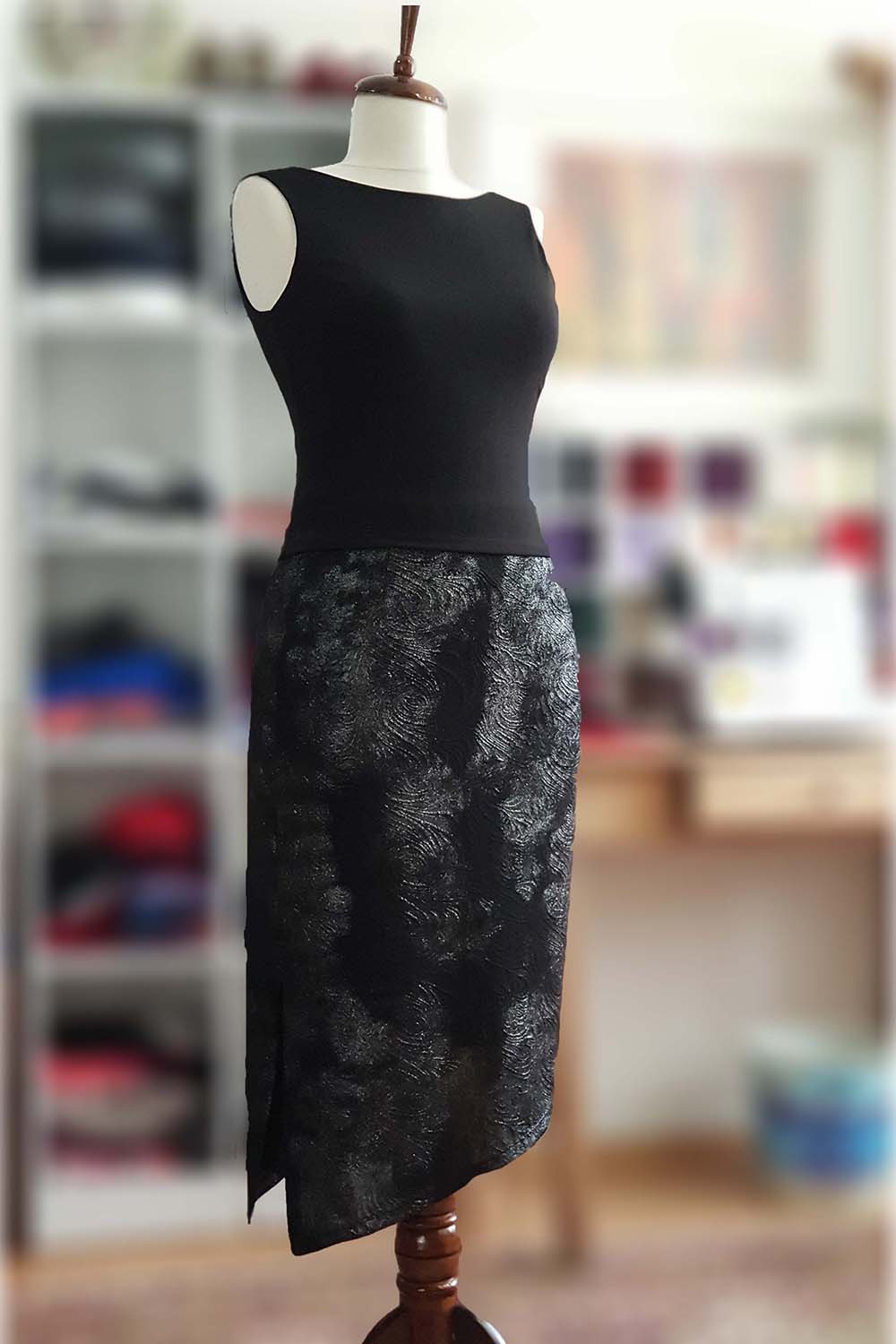 Argentine Tango Skirt With Front Slit and Tail - Etsy